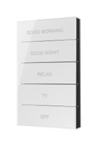 Crestron HZ2-BTNS-1-GLASS-W ENGRAVED – Horizon 2 Button Assembly, Style 1, Custom Engraved, White Glass Lighting Controls Crestron