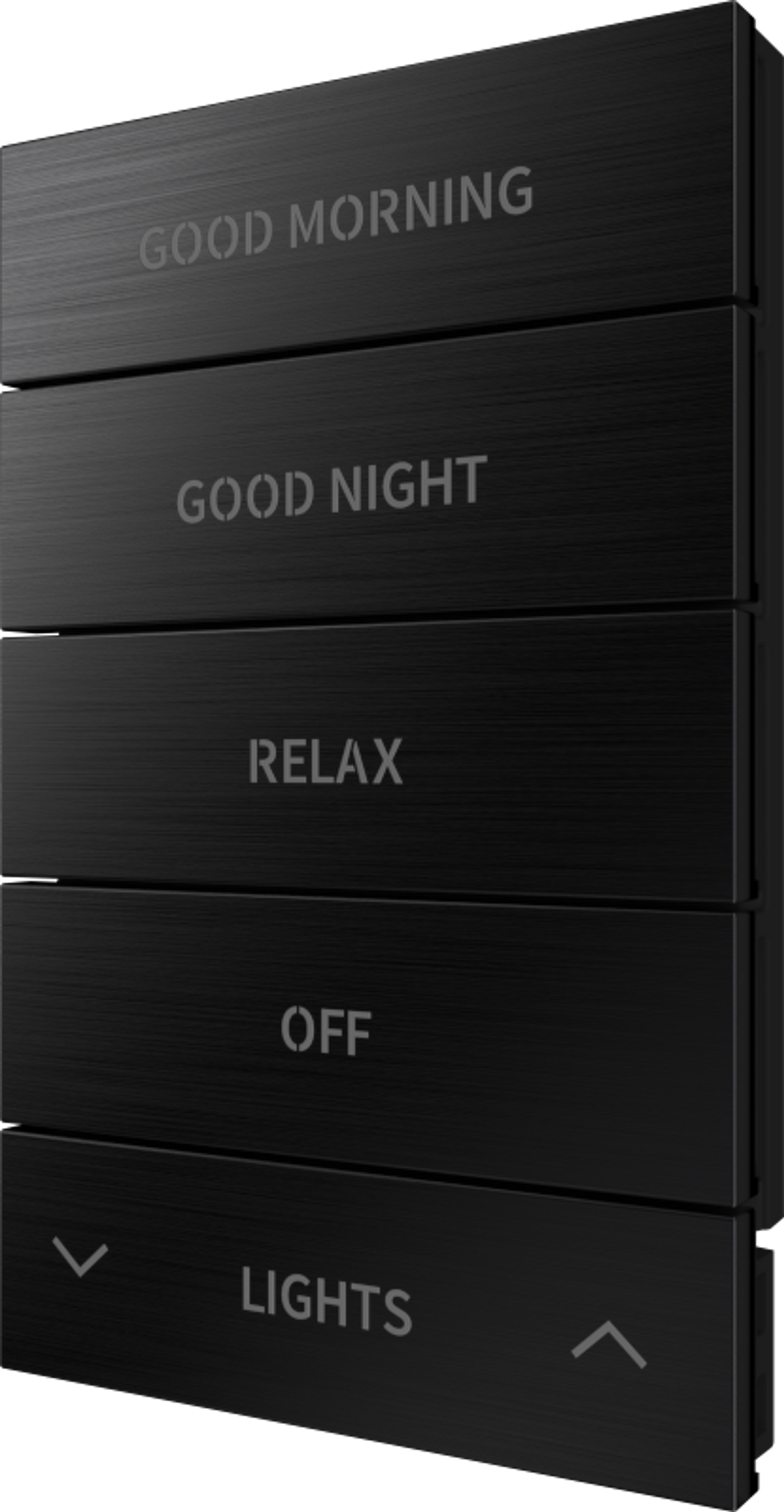 Crestron Horizon 2 Button Assembly, Style 2 – Custom Engraved, Brushed Black Accessories Crestron