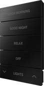 Crestron Horizon 2 Button Assembly, Style 2 – Custom Engraved, Brushed Black Accessories Crestron
