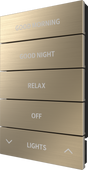 Crestron HZ2-BTNS-2-BR-BRASS-ENGRAVED – Horizon 2 Button Assembly, Style 2, Brushed Brass, Custom Engraved Lighting Controls Crestron