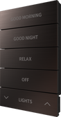 Crestron HZ2-BTNS-2-DRK-BRZ-ENGRAVED – Horizon 2 Button Assembly Style 2, Dark Bronze, Custom Engraved Lighting Controls Crestron
