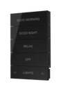 Crestron HZ2-BTNS-2-GLASS-B ENGRAVED – Horizon 2 Button Assembly, Style 2, Custom Engraved, Black Glass Crestron