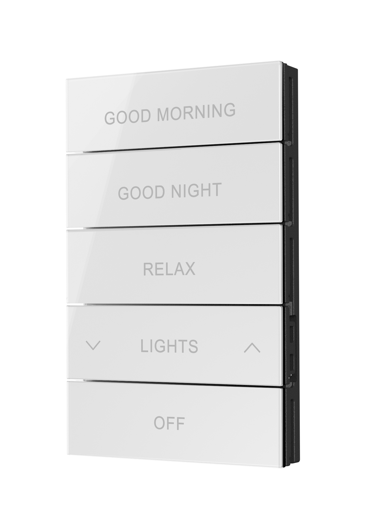 Crestron HZ2-BTNS-3-GLASS-W-ENGRAVED – Horizon 2 Button Assembly Style 3, White Glass, Custom Engraved Lighting Controls Crestron