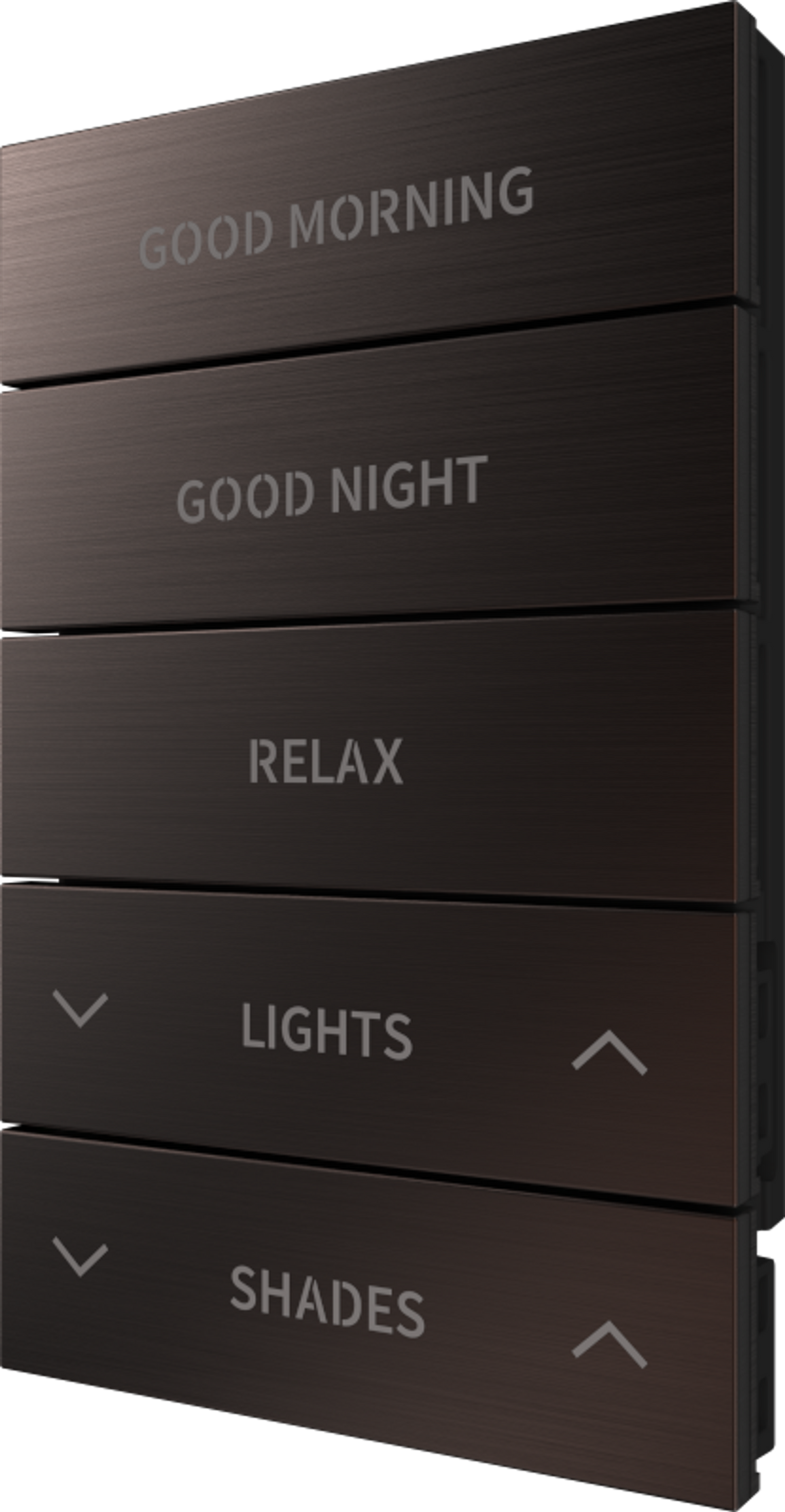 Crestron HZ2-BTNS-4-DRK-BRZ ENGRAVED – Horizon 2 Button Assembly, Style 4, Custom Engraved, Dark Bronze Lighting Controls Crestron