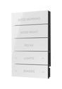 Crestron HZ2-BTNS-4-GLASS-W – Horizon 2 Button Assembly, Style 4, Custom Engraved, White Glass Lighting Controls Crestron