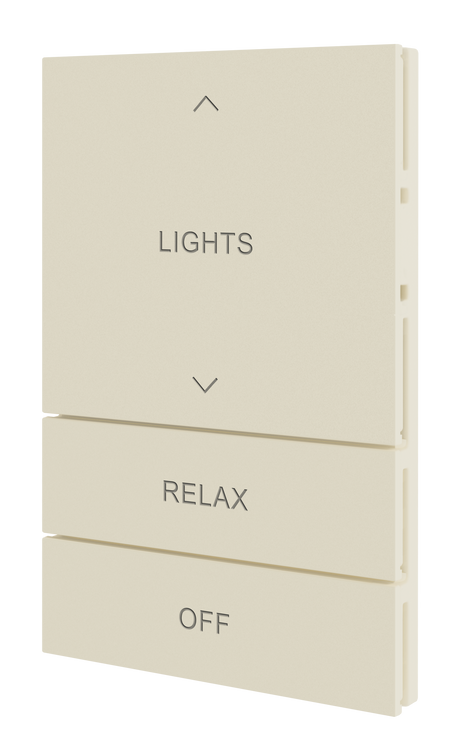 Crestron HZ2-BTNS-5-A ENGRAVED – Horizon 2 Button Set Style 5, Almond, Custom Engraved Lighting Controls Crestron