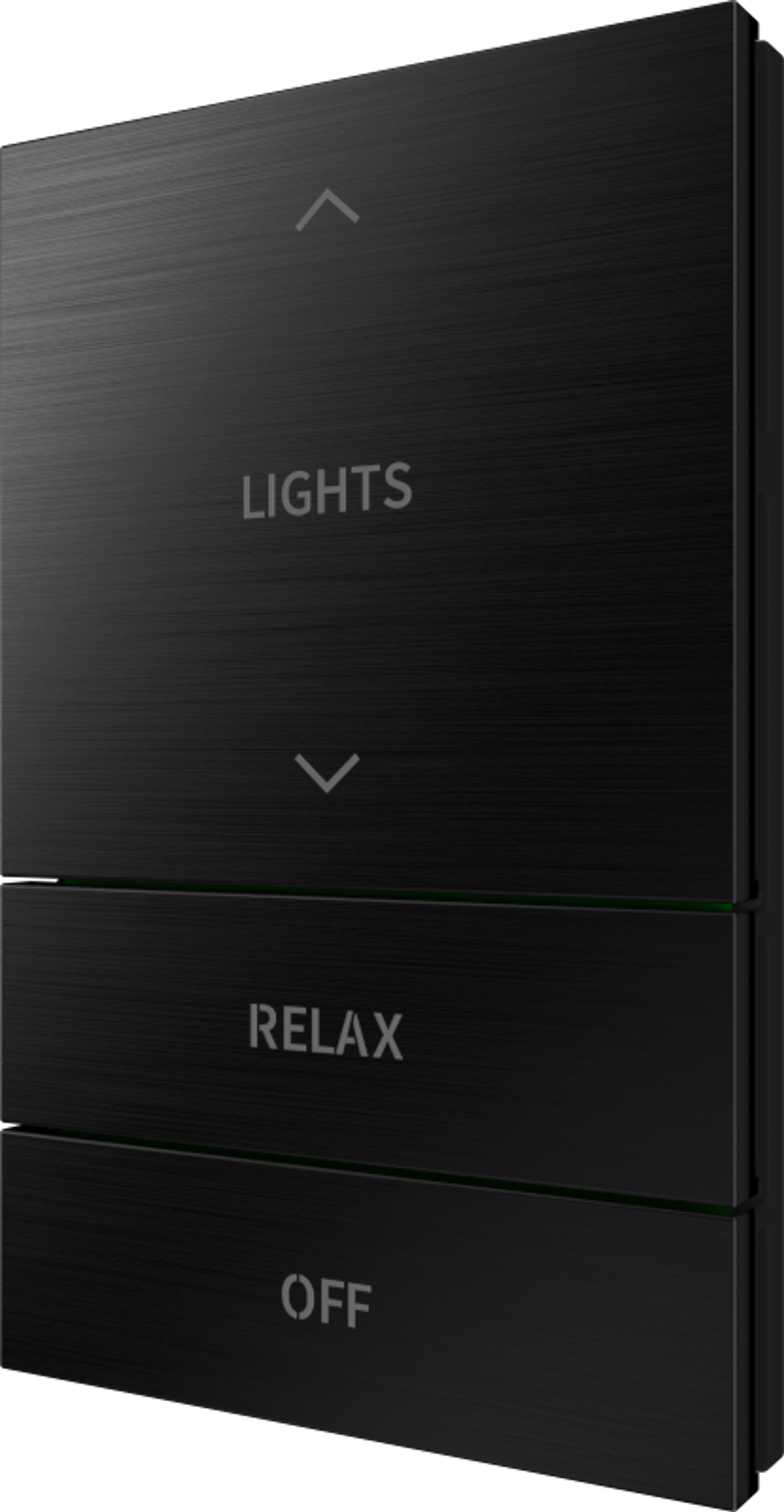 Crestron HZ2-BTNS-5-BR-BLK ENGRAVED – Horizon 2 Button Set Style 5, Brushed Black, Custom Engraved Lighting Controls Crestron
