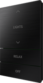 Crestron HZ2-BTNS-5-BR-BLK ENGRAVED – Horizon 2 Button Set Style 5, Brushed Black, Custom Engraved Lighting Controls Crestron