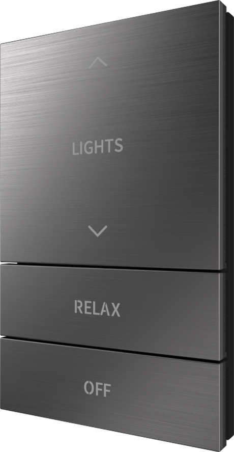 Crestron HZ2-BTNS-5-DRK-NKL – Horizon 2 Button Assembly, Style 5, Custom Engraved, Dark Nickel Lighting Controls Crestron