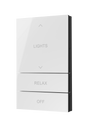 Crestron HZ2-BTNS-5-GLASS-W ENGRAVED – Horizon 2 Button Set Style 5, Glass White, Custom Engraved Lighting Controls Crestron