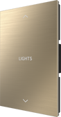 Crestron HZ2-BTNS-6-BR-BRASS-ENGRAVED – Horizon 2 Button Assembly, Style 6, Brushed Brass, Custom Engraved Crestron