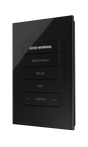 Crestron HZ2-DIMLVEX-GLASS-B – Horizon 2 0-10V Dimmer, infiNET EX, Black Glass, Engraved Crestron
