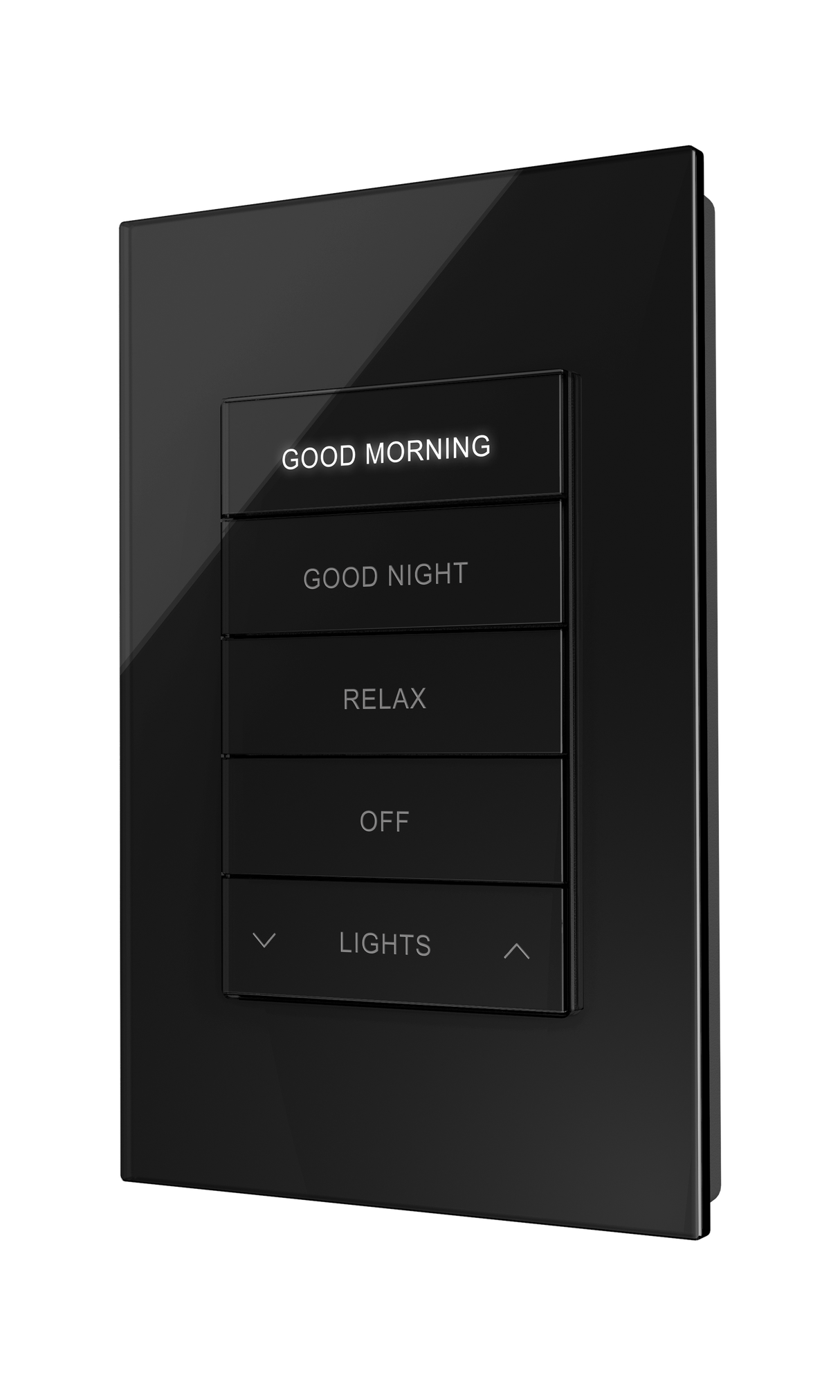 Crestron HZ2-DIMEX-GLASS-B – Horizon 2 Forward-Phase Dimmer, infiNET EX, Black Glass, Engraved Crestron