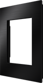 Crestron HZ2-FP-G1-B-BR-BLK – Horizon 2 Faceplate, 1-Gang, Brushed Black, Black Rear Crestron