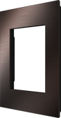 Crestron HZ2-FP-G1-B-DRK-BRZ – Horizon 2 Faceplate, 1-Gang, Dark Bronze with Black Rear Lighting Controls Crestron