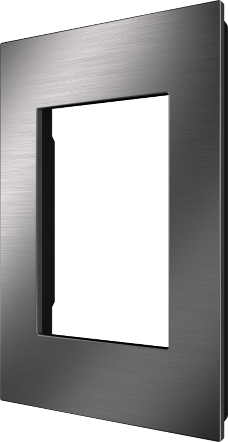 Crestron HZ2-FP-G1-B-DRK-NKL – Horizon 2 Faceplate, 1-Gang, Dark Nickel with Black Rear Lighting Controls Crestron