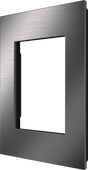 Crestron HZ2-FP-G1-B-DRK-NKL – Horizon 2 Faceplate, 1-Gang, Dark Nickel with Black Rear Lighting Controls Crestron