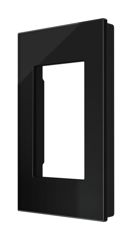 Crestron HZ2-FP-G1-GLASS-B – Horizon 2 1-Gang Faceplate, Glass Black Accessories Crestron