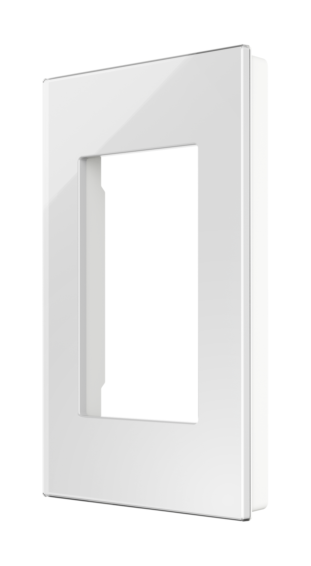 Crestron HZ2-FP-G1-GLASS-W – Horizon 2 Faceplate, 1-Gang, White Glass Lighting Controls Crestron