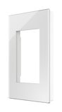 Crestron HZ2-FP-G1-GLASS-W – Horizon 2 Faceplate, 1-Gang, White Glass Lighting Controls Crestron