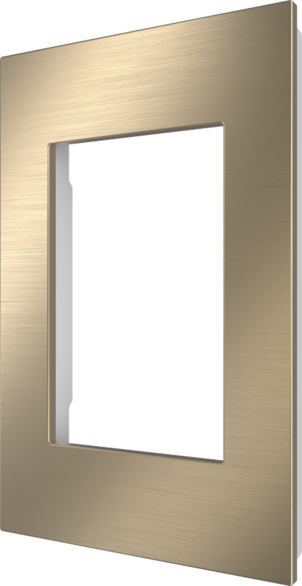Crestron HZ2-FP-G1-W-BR-BRASS – Horizon 2 Faceplate, 1-Gang, Brushed Brass Lighting Controls Crestron