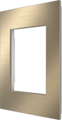 Crestron HZ2-FP-G1-W-BR-BRASS – Horizon 2 Faceplate, 1-Gang, Brushed Brass Lighting Controls Crestron