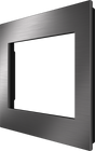 Crestron HZ2-FP-G2-B-DRK-NKL – Horizon 2 Faceplate, 2-Gang, Dark Nickel, Black Rear Lighting Controls Crestron