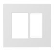 Crestron HZ2-FP-G2-D1-W – Horizon 2 Faceplate, 2-Gang, 1-Decorator, White Lighting Controls Crestron