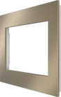 Crestron HZ2-FP-G2-W-BR-BRASS – Horizon 2 Faceplate, 2-Gang, Brushed Brass Lighting Controls Crestron
