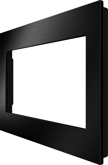 Crestron HZ2-FP-G3-B-BR-BLK – Horizon 2 3-Gang Faceplate, Brushed Black, Black Trim Accessories Crestron