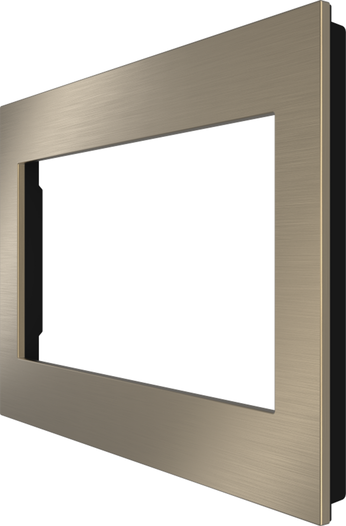Crestron HZ2-FP-G3-B-BR-BRASS – Horizon 2 Faceplate, 3-Gang, Brushed Brass, Black Rear Crestron