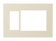 Crestron HZ2-FP-G3-D1-A – Horizon 2 Faceplate, 3-Gang, 1-Decorator, Almond Lighting Controls Crestron