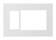 Crestron HZ2-FP-G3-D1-B – Horizon 2 Faceplate, 3-Gang, 1-Decorator, Black Lighting Controls Crestron