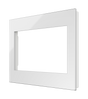Crestron HZ2-FP-G3-GLASS-W – Horizon 2 3-Gang Faceplate, Glass White Crestron