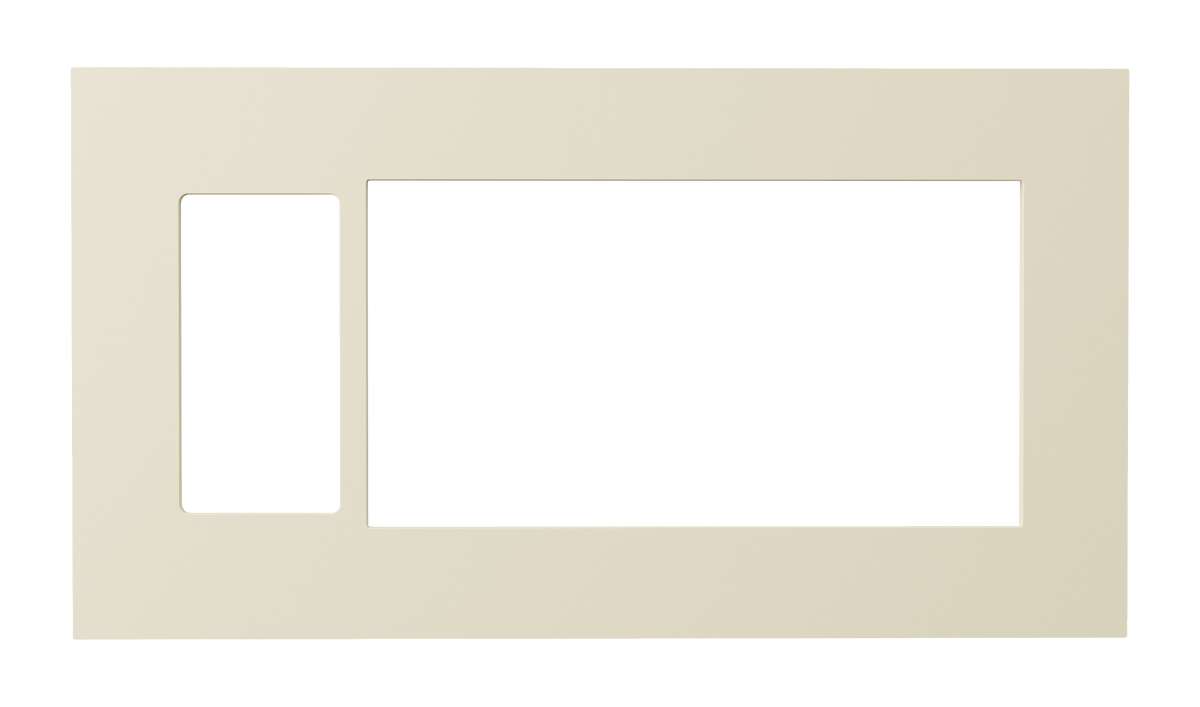 Crestron HZ2-FP-G4-B-DRK-NKL – Horizon 2 Faceplate, 4-Gang, Dark Nickel with Black Rear Lighting Controls Crestron