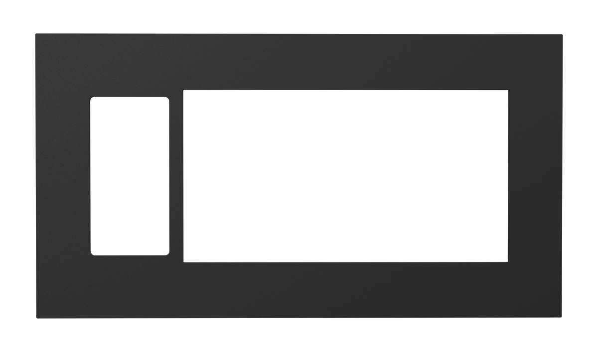 Crestron HZ2-FP-G4-D1-B – Horizon 2 Faceplate, 4-Gang, 1-Decorator, Black Lighting Controls Crestron
