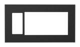 Crestron HZ2-FP-G4-D1-B – Horizon 2 Faceplate, 4-Gang, 1-Decorator, Black Lighting Controls Crestron