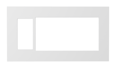 Crestron HZ2-FP-G4-D1-A – Horizon 2 Faceplate, 4-Gang, 1-Decorator, Almond Lighting Controls Crestron