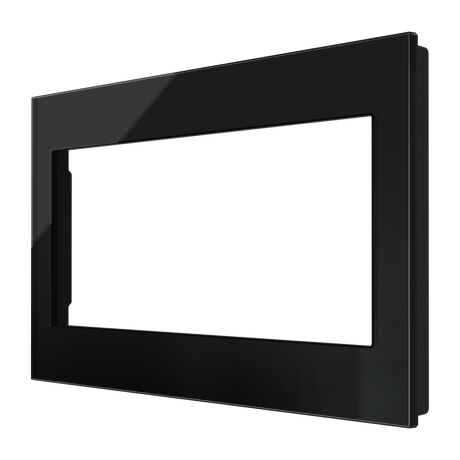 Crestron HZ2-FP-G4-GLASS-B – Horizon 2 Faceplate, 4-Gang, Black Glass Accessories Crestron
