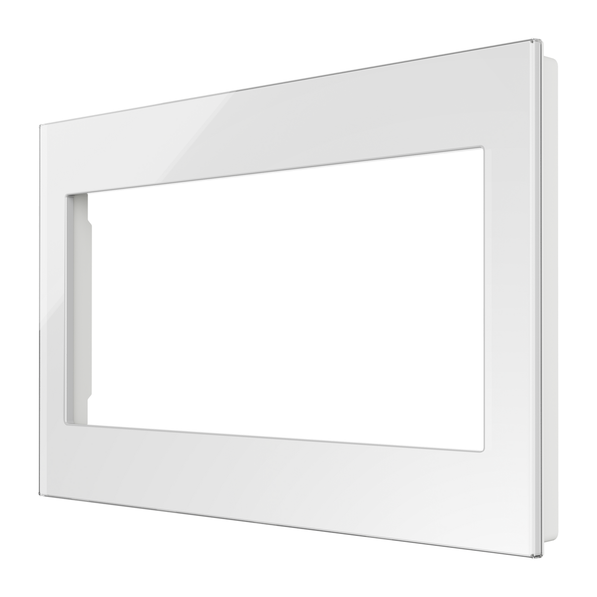 Crestron HZ2-FP-G4-GLASS-W – Horizon 2 Faceplate, 4-Gang, White Glass Lighting Controls Crestron