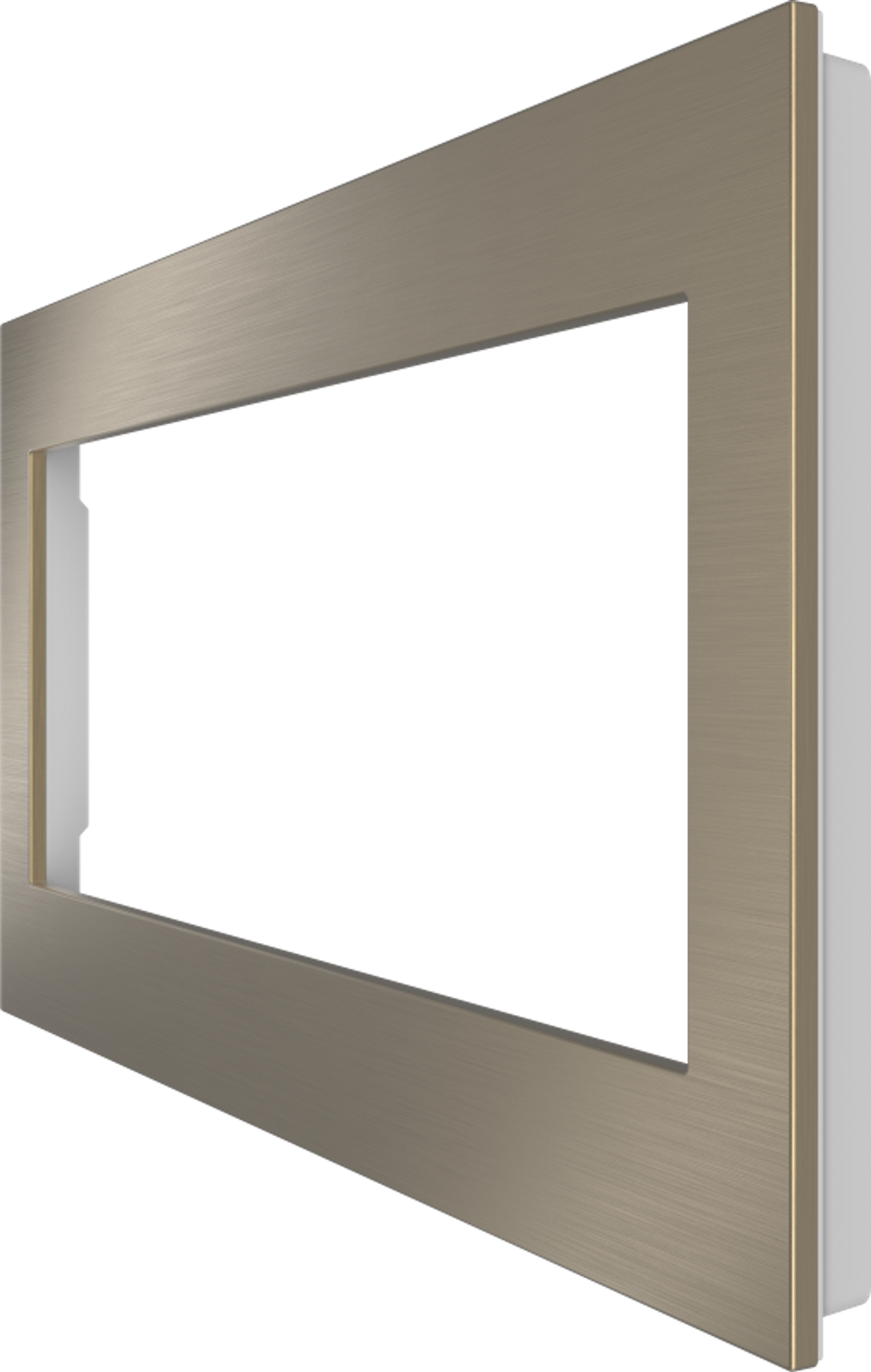 Crestron HZ2-FP-G4-W-BR-BRASS – Horizon 2 Faceplate, 4-Gang, Brushed Brass Lighting Controls Crestron