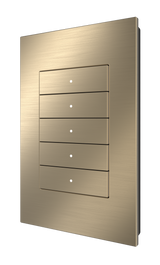 Crestron HZ2-KPCN-BR-BRASS – Horizon 2 In-Wall Keypad, Cresnet, Custom Engraved, Brushed Brass Crestron