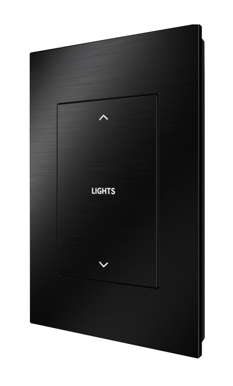 Crestron HZ2-SWEX-BR-BLK – Horizon 2 In-Wall Switch, infiNET EX Wireless, 120 VAC, Brushed Black Lighting Controls Crestron