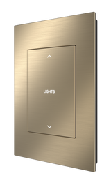Crestron HZ2-SWEX-BR-BRASS – Horizon 2 In-Wall Switch, infiNET EX, Brushed Brass, Engraved Crestron