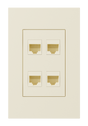 Crestron HZ2A-KEY4-A – Horizon 2 Keystone Plate, 4 Position, Almond Crestron