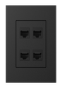 Crestron HZ2A-KEY4-B – Horizon 2 4-Position Keystone Plate, Black Crestron