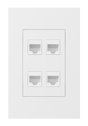 Crestron HZ2A-KEY4-W – Horizon 2 Keystone Plate, 4 Position, White Crestron