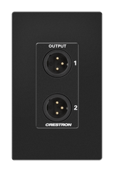 Crestron MP-WP-2XLRO-1G – Media Presentation Wall Plate, XLR, Black, 1-Gang AV Control Systems Crestron