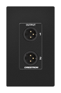 Crestron MP-WP-2XLRO-1G – Media Presentation Wall Plate, XLR, Black, 1-Gang AV Control Systems Crestron