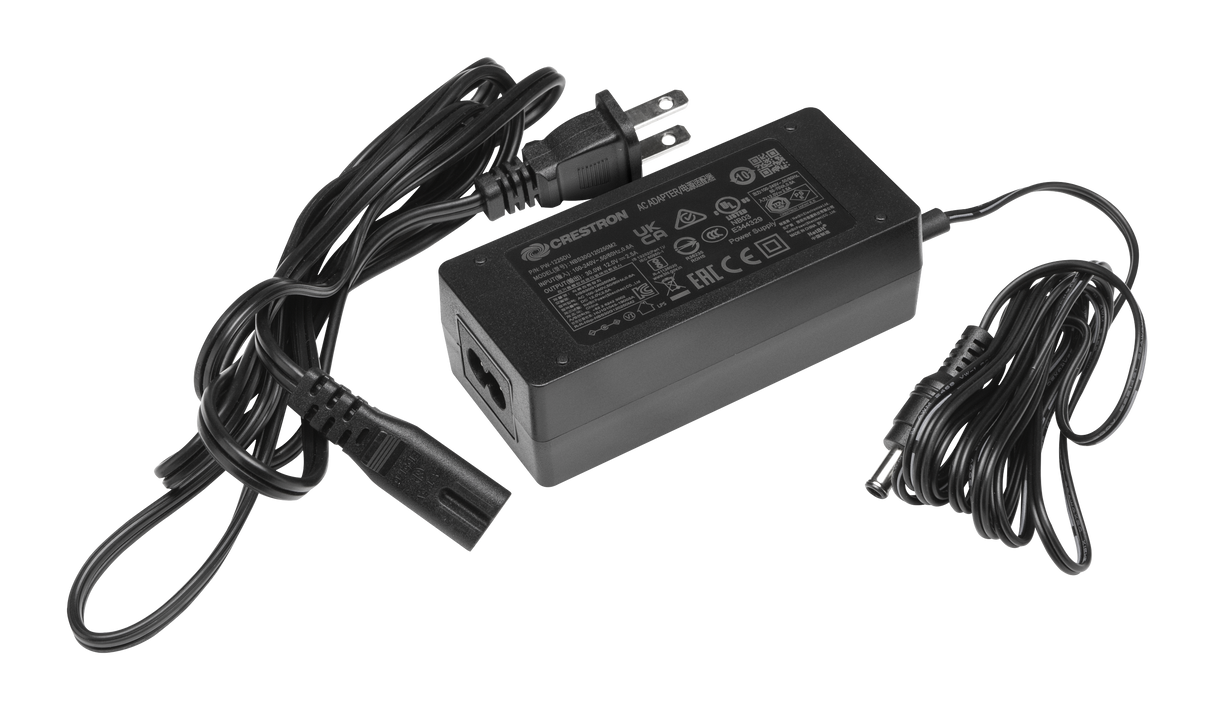 Crestron PW-1225DU – Desktop Power Pack, 12VDC, 2.5A, 3.3mm, Universal Crestron